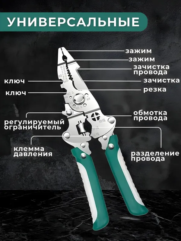Плоскогубцы Профессиональные, Многофункциональные — фото 1