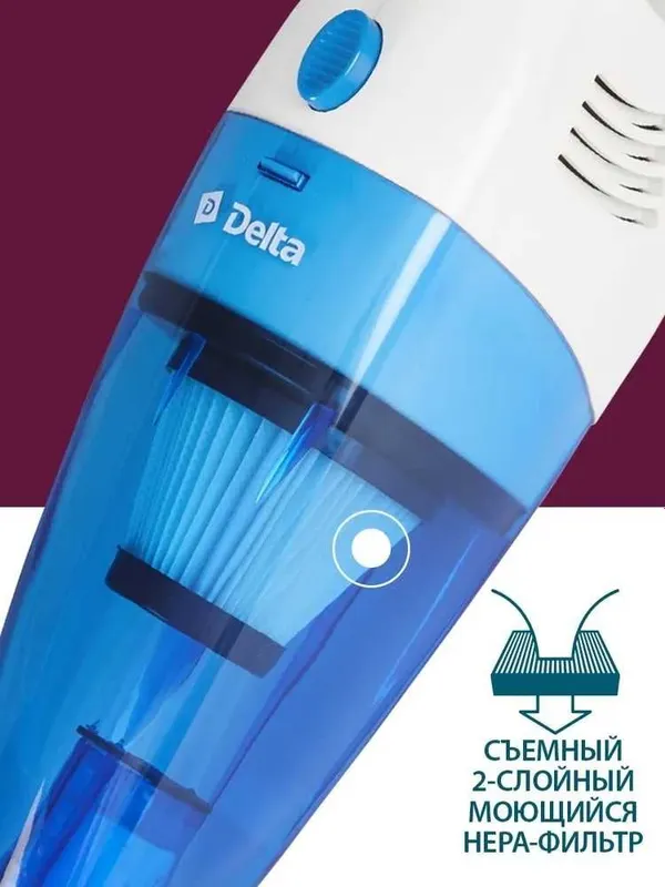 Мини-пылесос Deerma для дома, модель 2-в-1, с выдвижным стержнем — фото 4