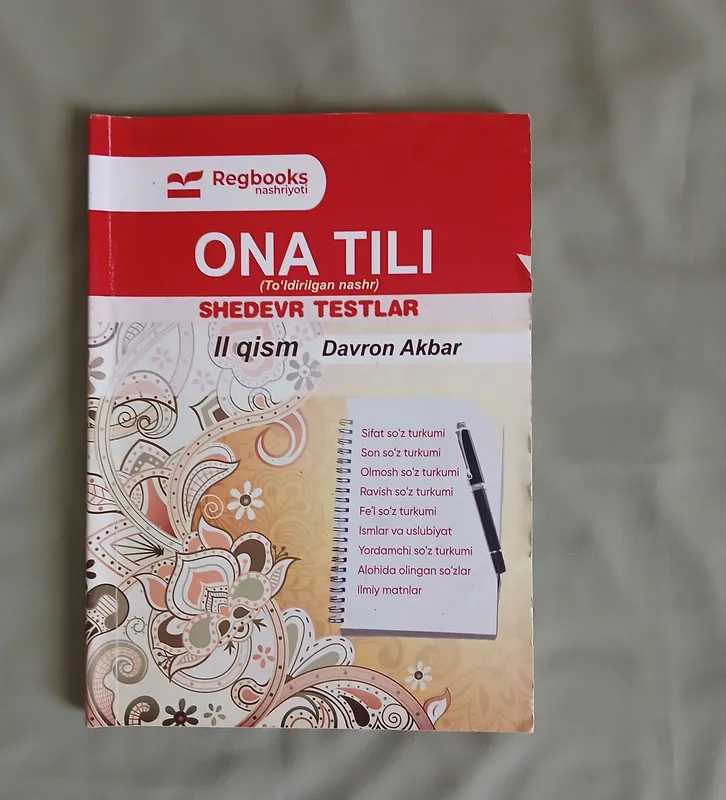 Ona tili shedevr testlar. Davron Akbar. 3