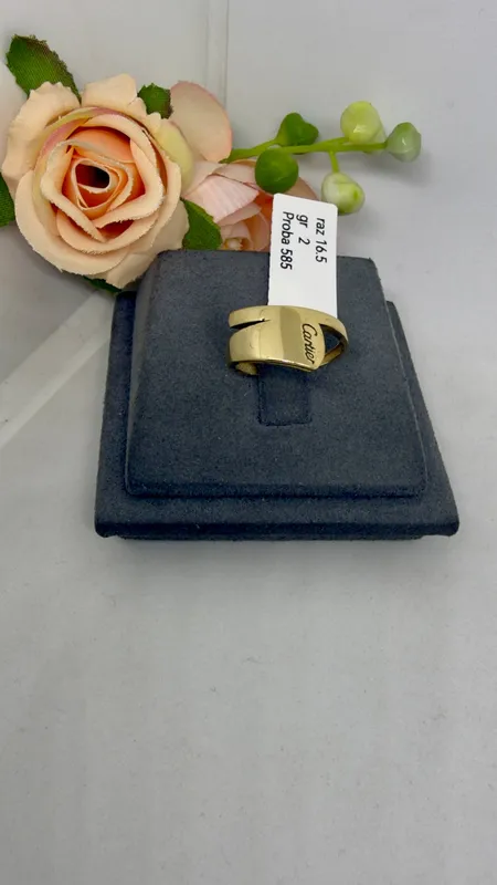 Cartier uzugi, 585 proba, o‘lchami 16,5 Cartier uzugi, 585 proba, o‘lchami 16,5