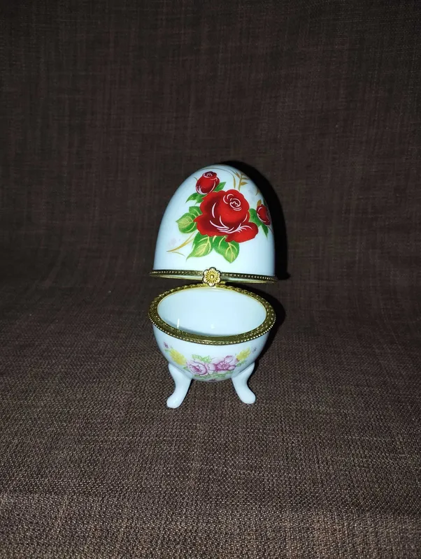 Шкатулка яйцо "Роза" — фото 2