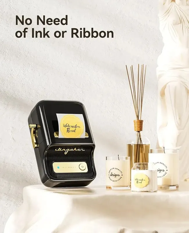 Niimbot B21S original printer, Bluetooth orqali ishlaydi.