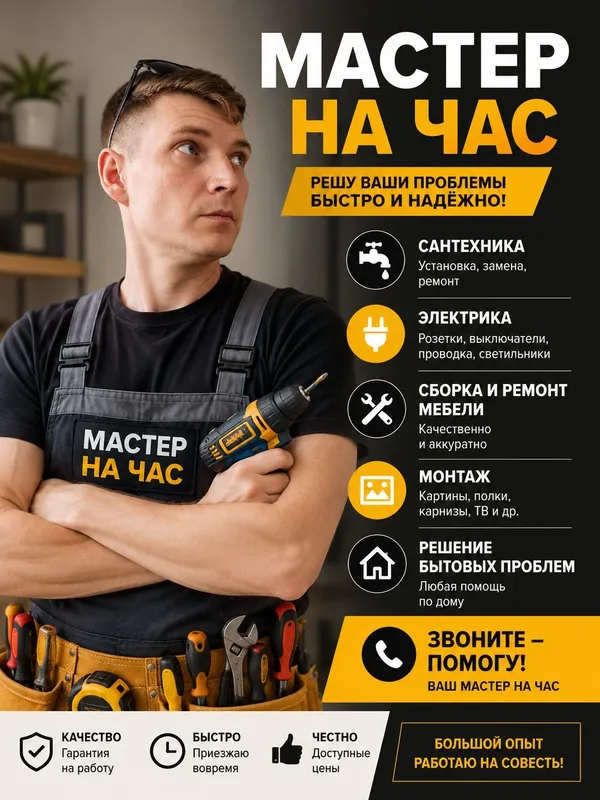 : Мастер на час. Мелкий бытовой ремонт.