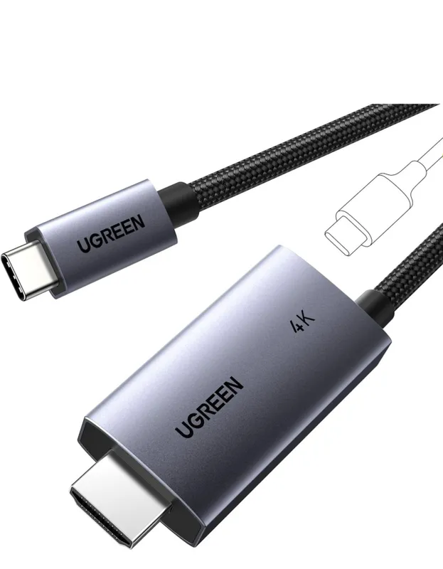 Кабель UGREEN CM675 USB-C → HDMI 4K 60Hz PD 100W HDR10 Dolby Audio (55 — фото 6