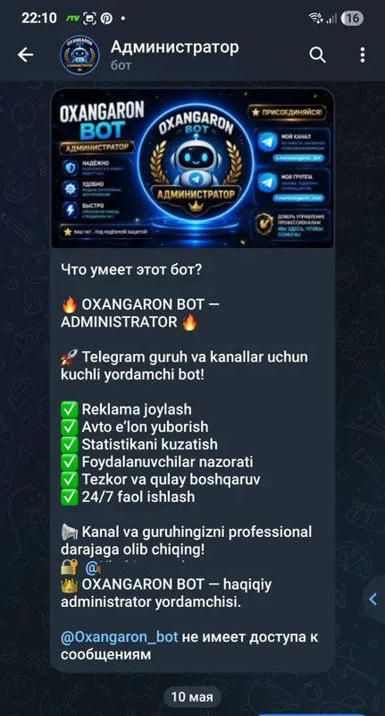 Telegram bot tayorlash
