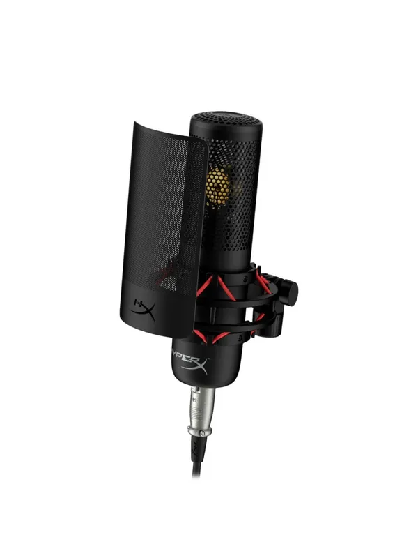 Игровой микрофон HyperX ProCast, XLR, студийный, антивибрационный подвес, черный — фото 3