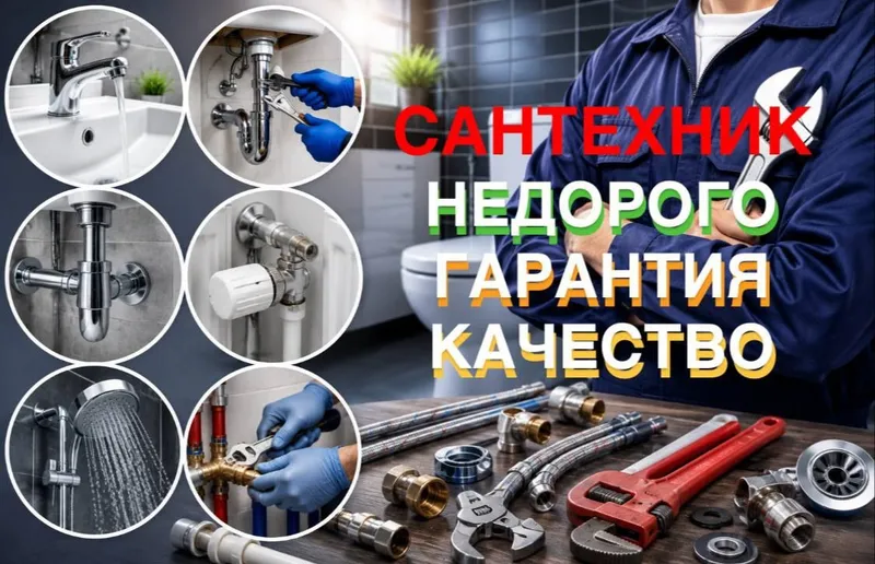 Сантехник. Услуги сантехника. Качественно. Недорого. Гарантия.