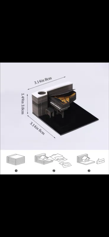 3D Memo  pad  piano — фото 2