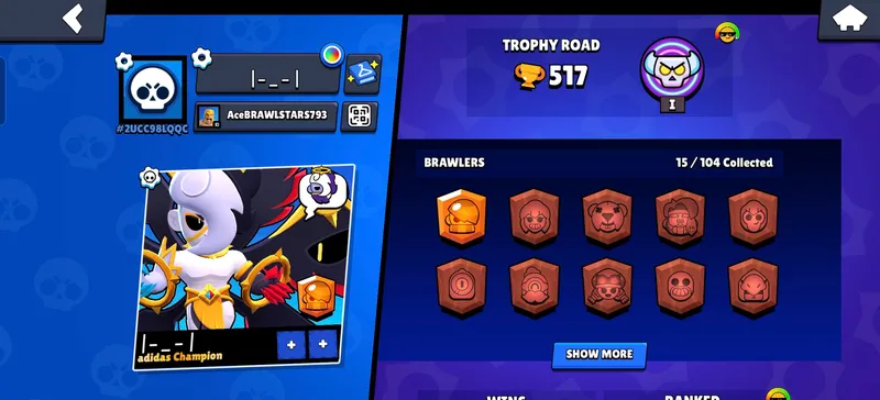 Аккаунт Brawl Stars новый, но скины дорогие 1