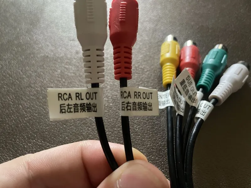 RCA кабель/жгут для магнитолы: 5.1 аудиовыход, сабвуфер, фронт/тыл — фото 2