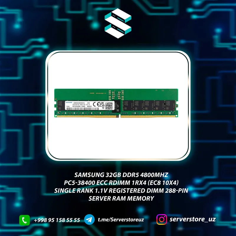 Samsung DDR5 ECC RDIMM 32GB – 4800MHz