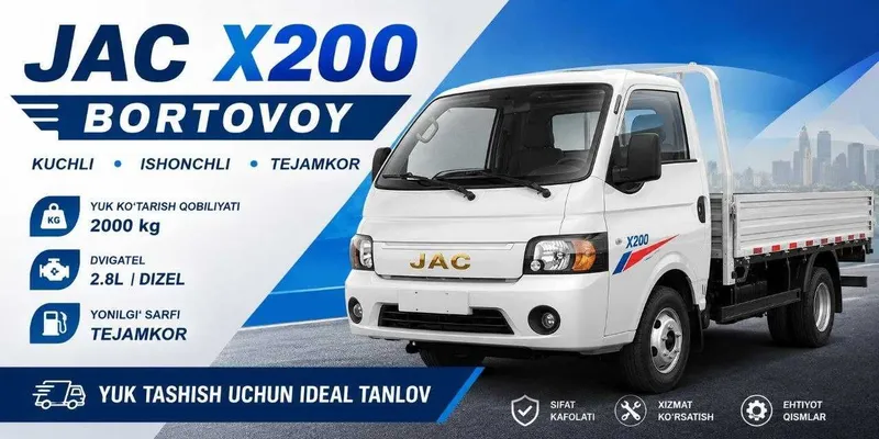 JAC X200 — Ishonchli Bortovoy Yuk Mashinasi 1