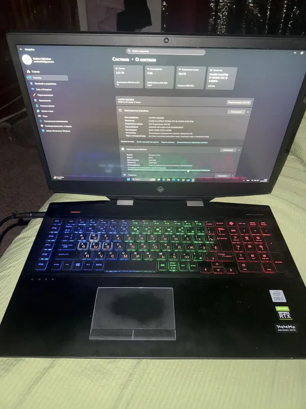 Laptop HP OMEN intel(R) Core(TM) i7-10750 CPU2.60GHz — фото 2