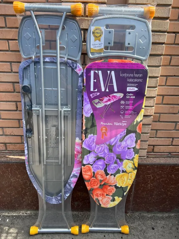 Прочная гладильная доска EVA с металлическим покрытием 95×35 см — фото 1 Прочная гладильная доска EVA с металлическим покрытием 95×35 см — фото 1