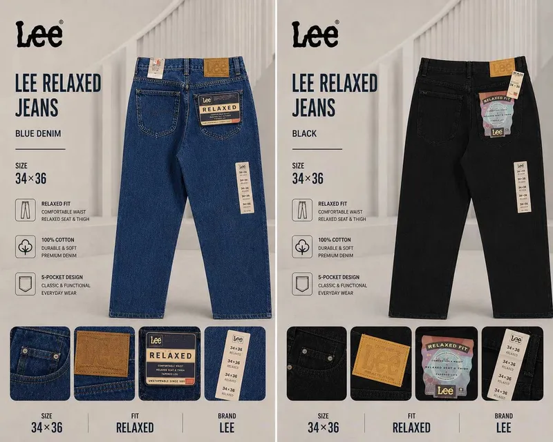 2 пары Lee Relaxed Jeans W34 х L36