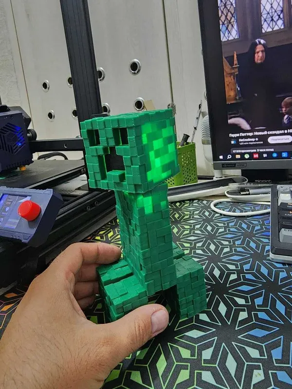 Ночник Creeper Minecraft | 3D печать на заказ — фото 3