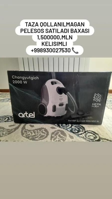 Artel,Pelesos satiladi ashilmagan paket 1,mln 200 2 Artel,Pelesos satiladi ashilmagan paket 1,mln 200 2
