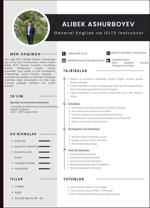 General english va IELTS instructor — фото 1 General english va IELTS instructor — фото 1