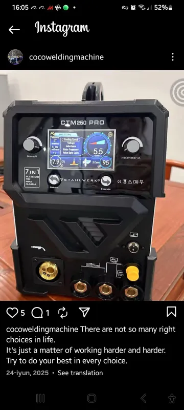 STAHLWERK CTM250PRO 7 IN 1 PULSE MIGTIG MMA PLAZMA 5
