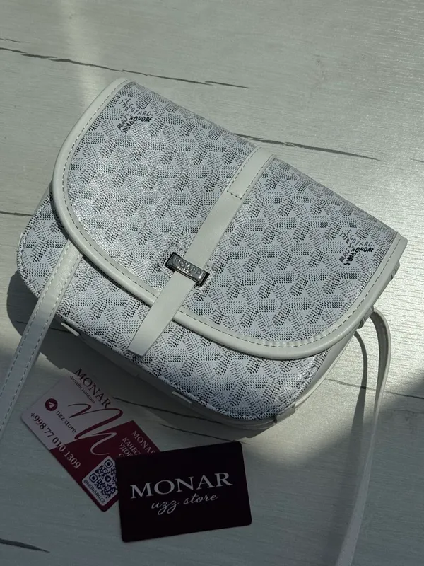барсетка (сумка) Goyard белая, новая