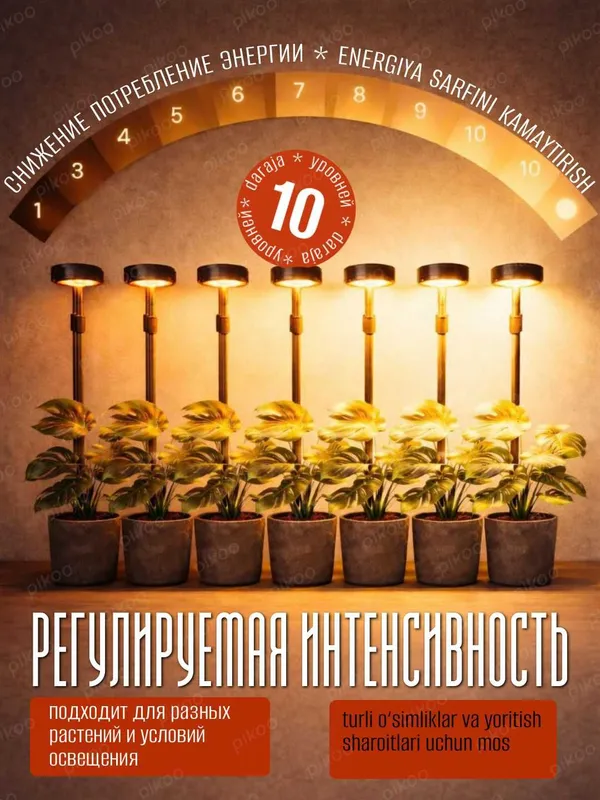 Фитолампа для растений LED полный спектр лампа для рассады цветов — фото 2