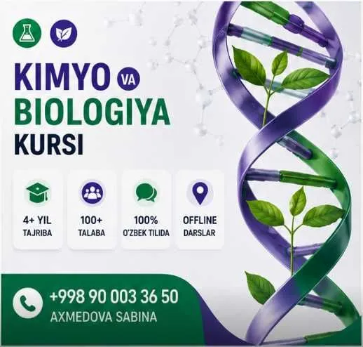 Kimyo Biologiya / Repetitor / Attestatsiya 1