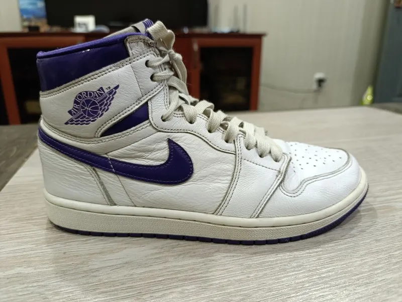 Продам кроссовки Nike Air Jordan 1 Purple White — фото 4