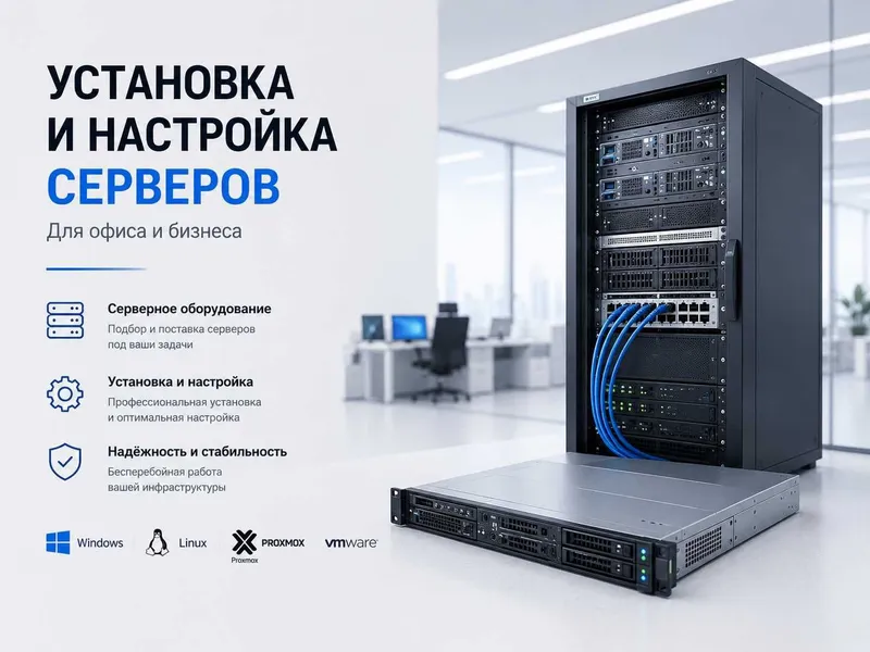 Сервер | Установка серверов | настройка серверов | Для офиса и бизнеса