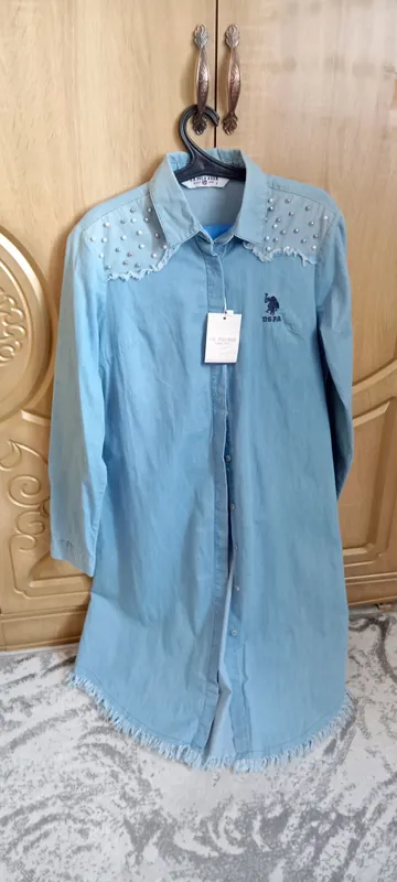 Джинсовая рубашка туника Polo Турция 1 Джинсовая рубашка туника Polo Турция 1