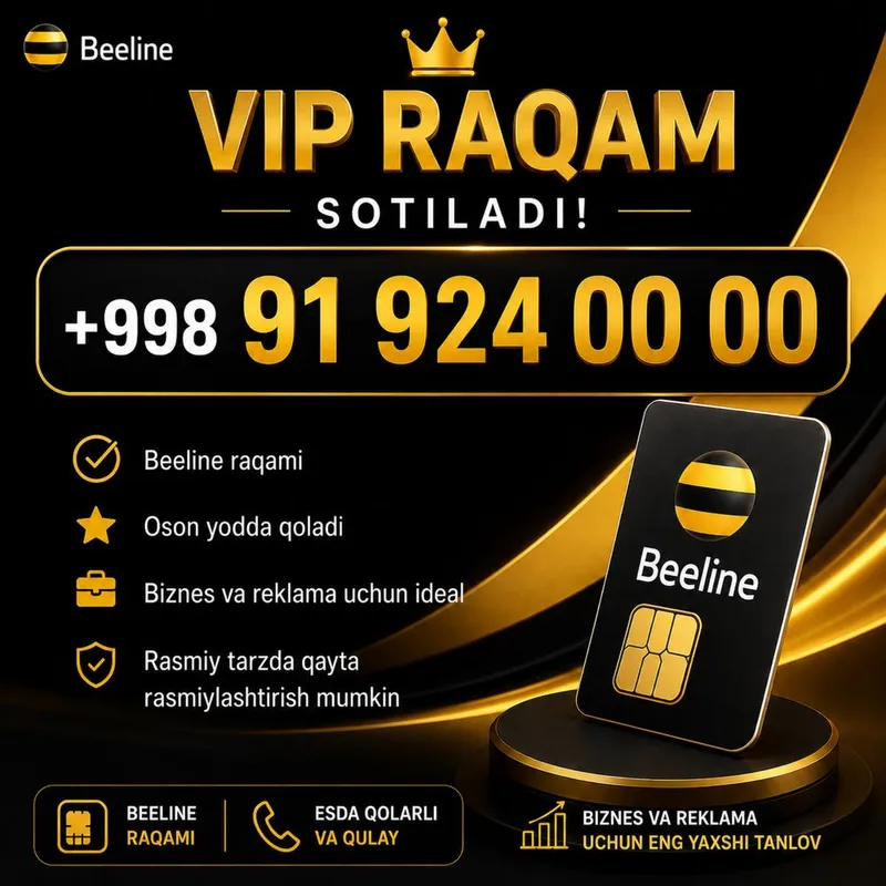 Mobil raqam beeline sotiladi