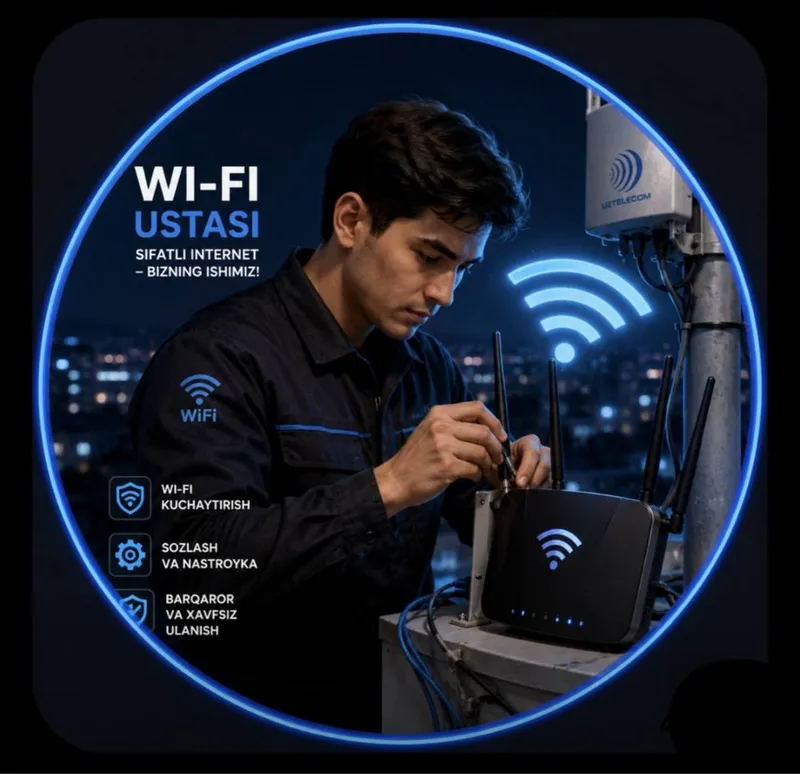 Wifi router Usilitel, Nastroyka, Barqaror internet xizmati Wifi router Usilitel, Nastroyka, Barqaror internet xizmati
