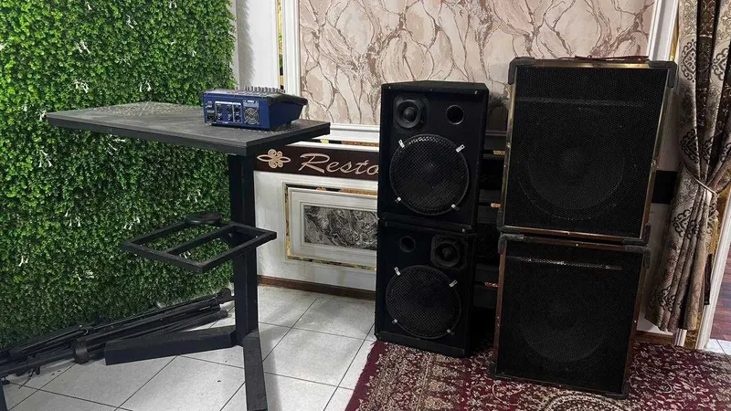 DJ комплект: усилитель, колонки, пульт, стойки, микрофон 3 DJ комплект: усилитель, колонки, пульт, стойки, микрофон 3