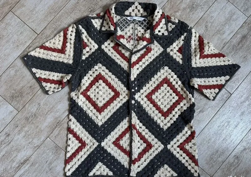 Вязанная рубашка zara — фото 3