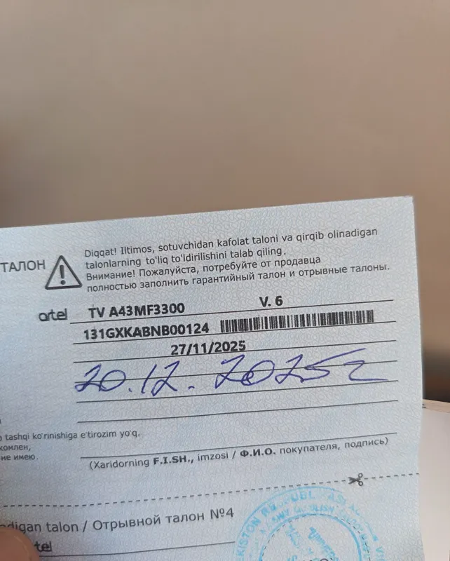 Kafolatli Artel A43MF3300 televizori (43 dyuym) 3