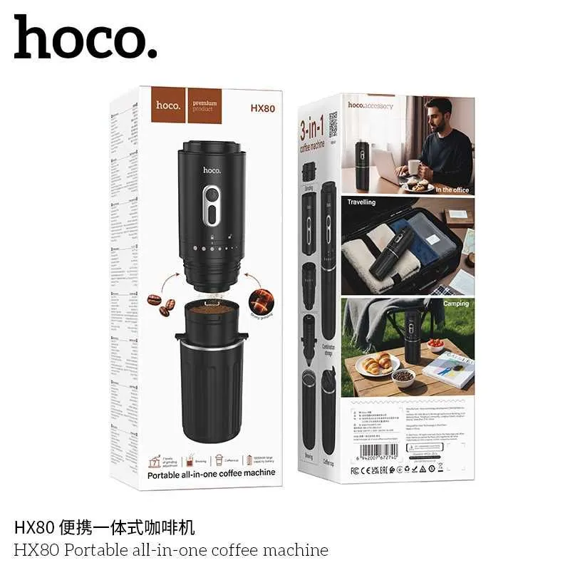 Hoco HX80 Портативная кофемашина всё в одном со встроенной кофемолкой — фото 7