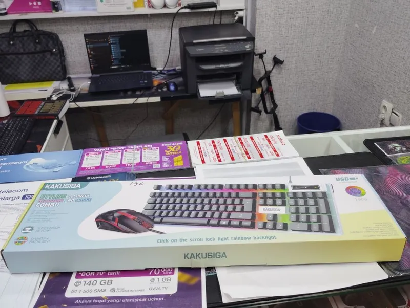 Клавиатура и мышка комплект Kakusiga rgb Keyboard and mouse combo