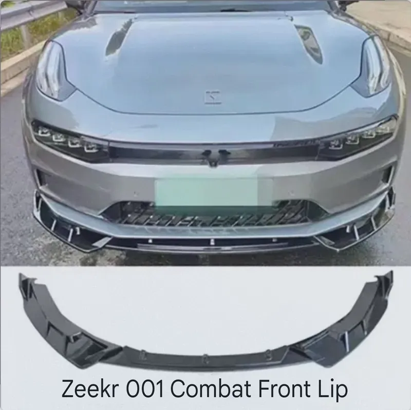 На Zeekr 001 карбон споллер на передней бамфер,