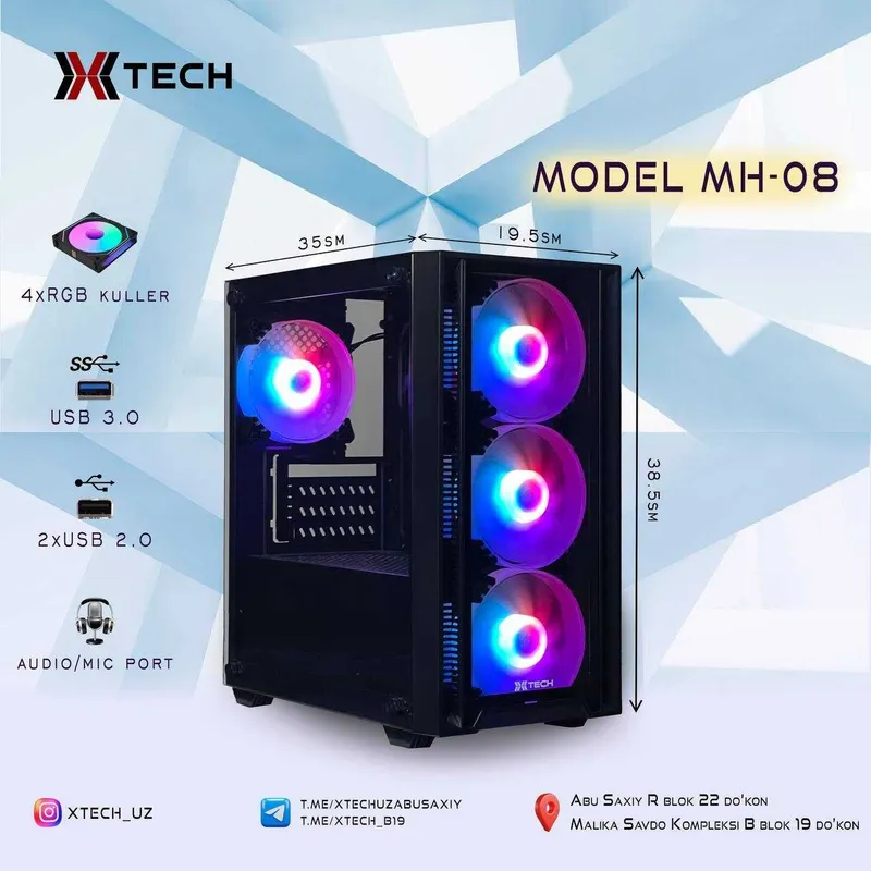 Xtech case RGB (Модель MH-08 ) игровой кейс 1