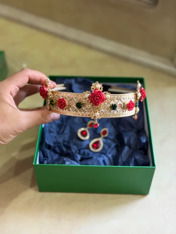 Набор ободок и серьги в стиле Dolce&Gabbana — фото 1