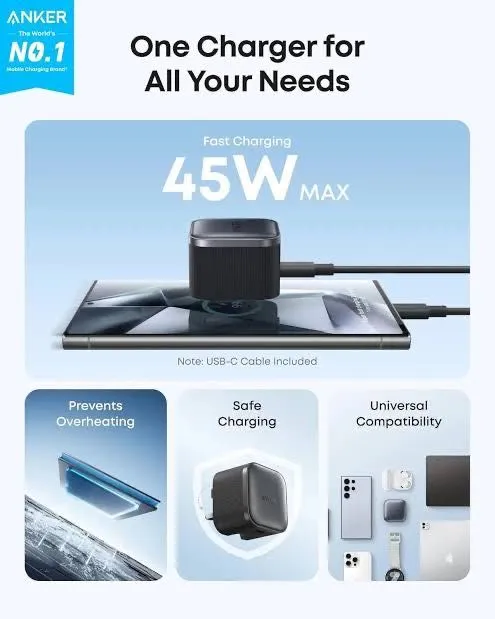 Anker nano adapter yangi 45w