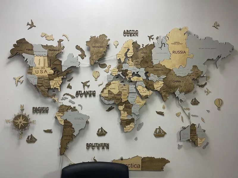 3D dunyo kartasi ofis va uyingiz uchun — фото 4