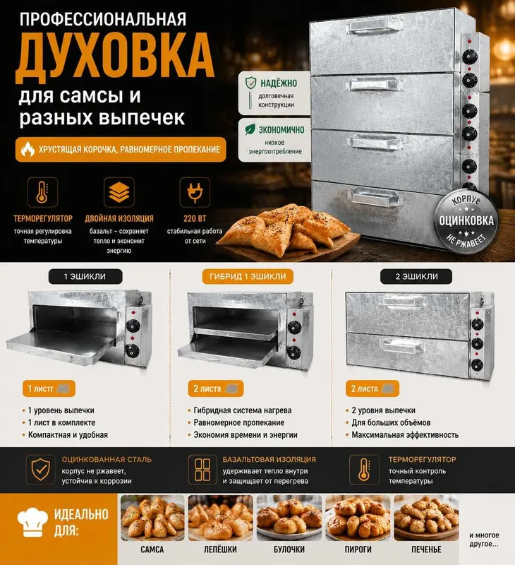 Духовка сомса ва пишириклар учун 1 Духовка сомса ва пишириклар учун 1
