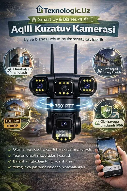 WiFi smart наружная Камера наблюдения. WiFi Smart tashqi Kamera