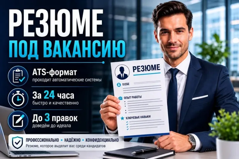 Резюме на заказ, резюме, CV, объективка, резюме