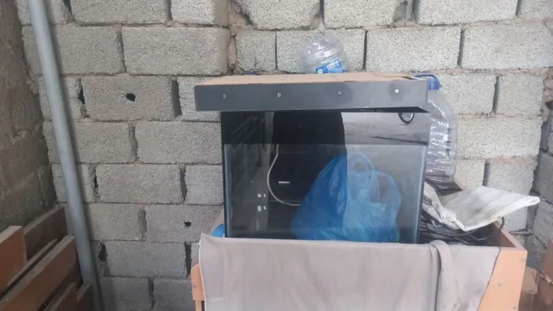 Aquarium qolda yasalgan 70L