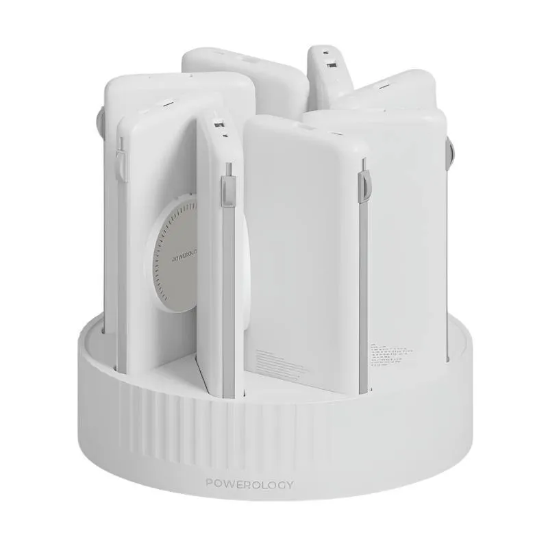 Powerology 8in1 station 10000mAh PD 100W QC wireless, Power Bank (8 шт)