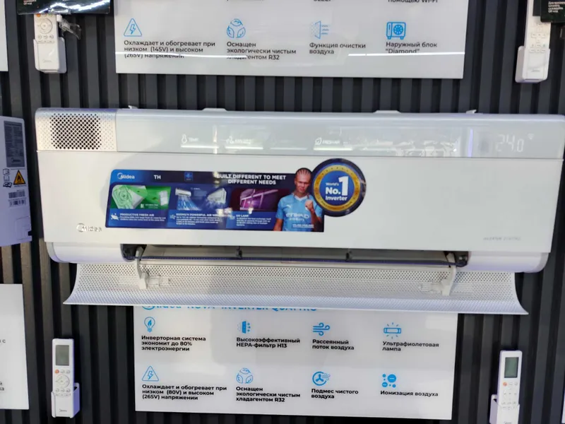 Премиум кондиционер Midea NOVA 3в1 охлаждение + вентиляция + очистка — фото 1 Премиум кондиционер Midea NOVA 3в1 охлаждение + вентиляция + очистка — фото 1