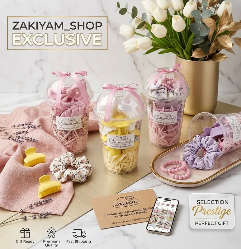 Zakolkali box Soch aksessuarlari Sovg'abob toʻplam — фото 1