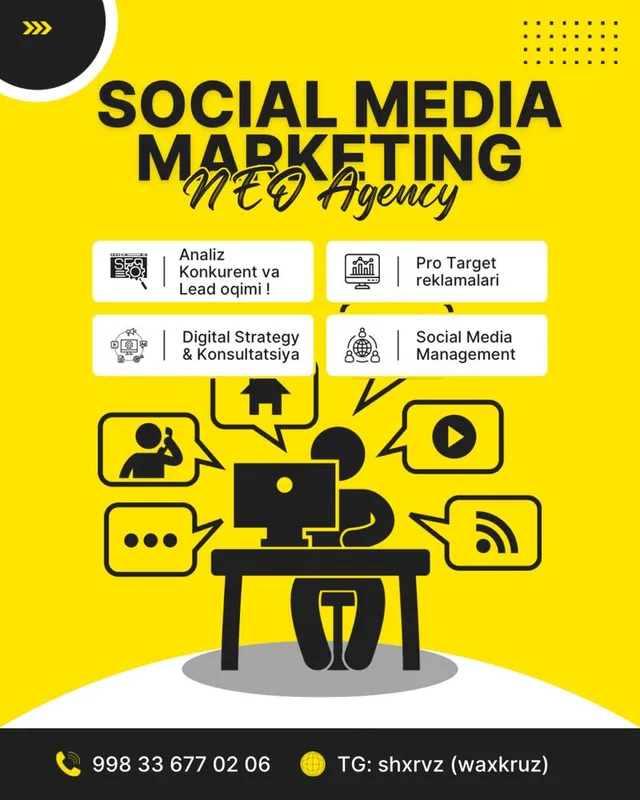 SMM + Marketing xizmatlari