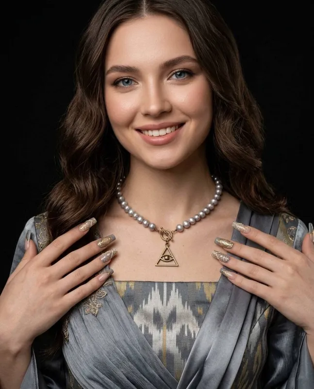 Ожерелье из серого жемчуга